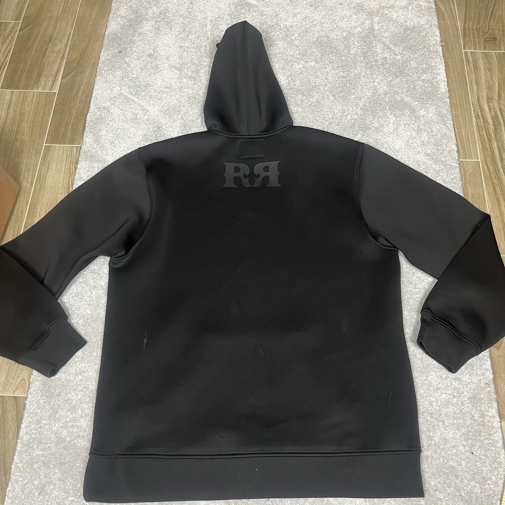 Rock Revival Hoodie Mens XL Black Pullover Sweatshirt Logo Embossed Pocket XL - Picture 5 of 7